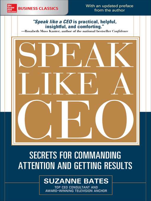 Title details for Speak Like a CEO by Suzanne Bates - Available